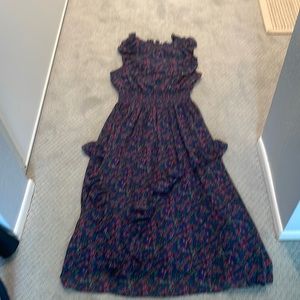 Lulus purple floral high neck maxi dress